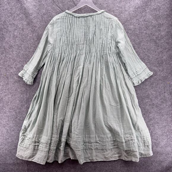 Sundance JP and Mattie Womens Dress Seafoam Size S Crinkle Cotton Cottagecore - Picture 9 of 15